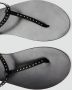 Mango leren sandalen zwart - Thumbnail 7