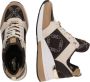 Michael Kors Georgie Trainer leren sneakers met sleehak bruin ecru - Thumbnail 4