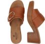 Mustang Shoes Slippers blokhak zomerschoen slippers met grote decoratieve gesp - Thumbnail 9