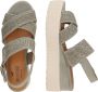 Mustang Sandalen Plat Sandalen Plat Groen - Thumbnail 8