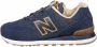 New Balance 574 sneakers donkerblauw cognac - Thumbnail 7