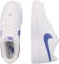Nike Lage Sneakers Air Force 1 Leather White Hyper Royal - Thumbnail 2