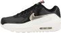 Nike Air Max 90 Leather SE GS Sneakers Schoenen Leer Zwart-Wit DJ0414 - Thumbnail 6