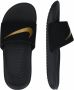 Nike Kawa Younger Older Kids' Slide Black Metallic Gold Kind Black Metallic Gold - Thumbnail 14