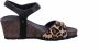 Panama Jack Victory Leopard B3 sandalen met sleehak zwart - Thumbnail 13