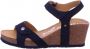 Panama Jack Julia Menorca B2 sandalen met sleehak blauw - Thumbnail 8