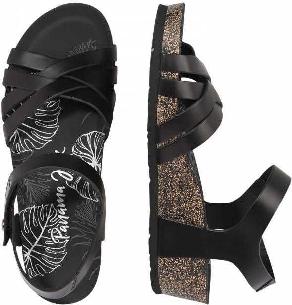 Panama Jack CHIA NATURE B2 PULL UP Volwassenen Sandalen met hakDames  Sandalen Kleur Zwart - Schoenen.nl