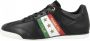 Pantofola d'Oro Imola Romagna Flag Sneakers Heren Leren Veterschoenen Zwart - Thumbnail 3