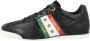Pantofola d'Oro Imola Romagna Flag Sneakers Heren Leren Veterschoenen Zwart - Thumbnail 2