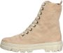 Bruin Tinten 9970 Veterboots Laarzen Met Veters Dames Taupe - Thumbnail 10