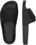 Pinko Zwarte rubberen sandalen met logoprint - Thumbnail 4