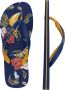 Ralph Lauren Donkerblauwe teenslippers met bloemenpatroon Bolt - Thumbnail 4