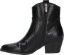 POSH by Poelman JESSIE Dames Enkellaarzen Zwart met slangenprint - Thumbnail 12