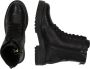 POELMAN Leren veterboot met anacondaprint Zwart Leer Veterboots Dames - Thumbnail 3
