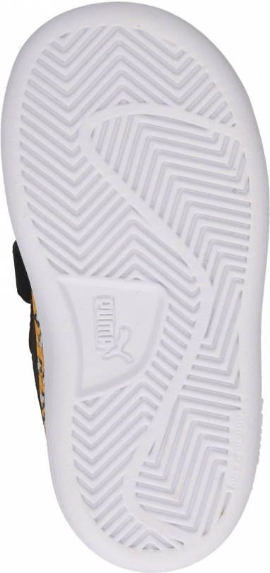 Puma Smash v2 Roar V Inf sneakers met panterprint zwart geel - Schoenen.nl