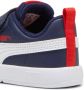 Puma Courtflex V3 V sneakers donkerblauw wit rood - Thumbnail 8