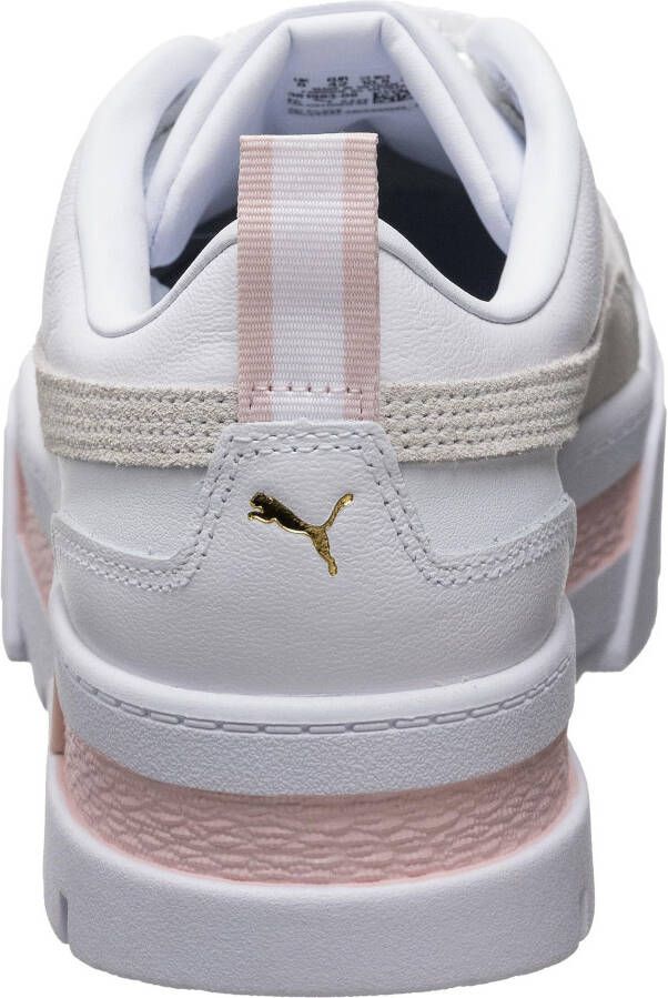PUMA Mayze Lth Wn Lage sneakers Leren Sneaker Dames Wit - Schoenen.nl