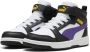PUMA Rebound V6 Mid AC+ PS Unisex Sneakers White-Team Violet- Black - Thumbnail 3