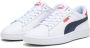 Puma Smash 3.0 sneakers wit donkerblauw rood Imitatieleer 35.5 - Thumbnail 7