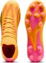 PUMA Ultra Match Gras Kunstgras Voetbalschoenen (MG) Dames Oranje Zwart Roze - Thumbnail 5