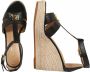 Polo Ralph Lauren Dames Sleehak Leren Sandalen Black Dames - Thumbnail 7