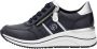 Remonte Sneakers met sleehak vrijetijdsschoen lage schoen veterschoen met metallic contrastaccenten - Thumbnail 4