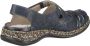 Rieker Klittenbandschoenen zomerschoen sleehak sandaal met bandjes met contrasterende stiksels - Thumbnail 10