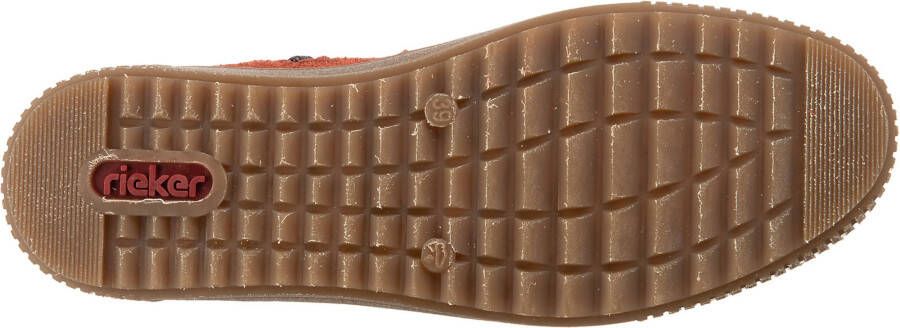 Rieker Chelsea boot met geruite elastische inzet Rood - Foto 6