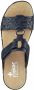 Rieker Slippers sleehak zomerschoen pantoffels met bandjes in gevlochten look - Thumbnail 8