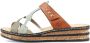 Rieker Slippers sleehak zomerschoen pantoffels met praktisch klittenband - Thumbnail 13