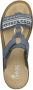Rieker Slippers sleehak zomerschoen pantoffels met pailletten- en parelrand - Thumbnail 9