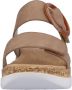 Rieker Taupe Sliders voor Vrouwen Stijlvol en Makkelijk aan te Trekken Beige Dames - Thumbnail 49