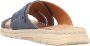 Rieker Blauwe Gekruiste Banden Leren Slipper Blue Heren - Thumbnail 9