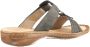 Rieker Slippers sleehak zomerschoen pantoffels met juwelenapplicatie - Thumbnail 15