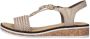 Rieker Sandalen zomerschoen sandaal sleehak in gevlochten look - Thumbnail 4