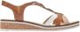 Rieker Sandalen zomerschoen sandaal sleehak met accessoires versierd - Thumbnail 11