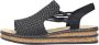 Rieker -Dames zwart sandalen - Thumbnail 3