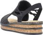 Rieker -Dames zwart sandalen - Thumbnail 5