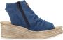 Rieker Schachtsandalen wedge sandal zomerschoen plateauzool in vegan uitvoering - Thumbnail 3