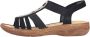 Rieker dames strappy sandalen zwart Sandalen V2870-00 zwart - Thumbnail 18