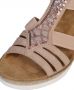 Rieker Altrosa Roze Platte Sandalen Pink Dames - Thumbnail 5
