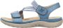 Rieker Blauwe Comfort Sandaal met Klittenbandsluiting Blue Dames - Thumbnail 220