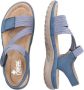 Rieker Blauwe Comfort Sandaal met Klittenbandsluiting Blue Dames - Thumbnail 223
