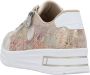 Rieker Plateausneakers vrijetijdsschoen veterschoen lage schoen met subtiele gouden glans - Thumbnail 19