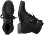 Rieker Hoge veterschoenen winterboots blokhak enkellaarsjes met subtiele studs - Thumbnail 6