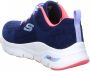 Skechers Arch Fit-Comfy Wave Dames Sneakers Navy Hot Pink - Thumbnail 4