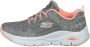 Skechers Arch Fit Comfy Wave 149414-GYPK Vrouwen Grijs Sneakers - Thumbnail 12