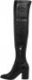 Steve Madden Jacey dames overknee laars Zwart - Thumbnail 3