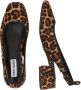 Steve Madden Smitten leren slingback pumps met panterprint cognac donkerbruin - Thumbnail 11