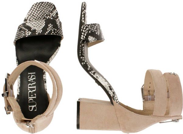 Supertrash Ayla sandalen met hak beige - Schoenen.nl